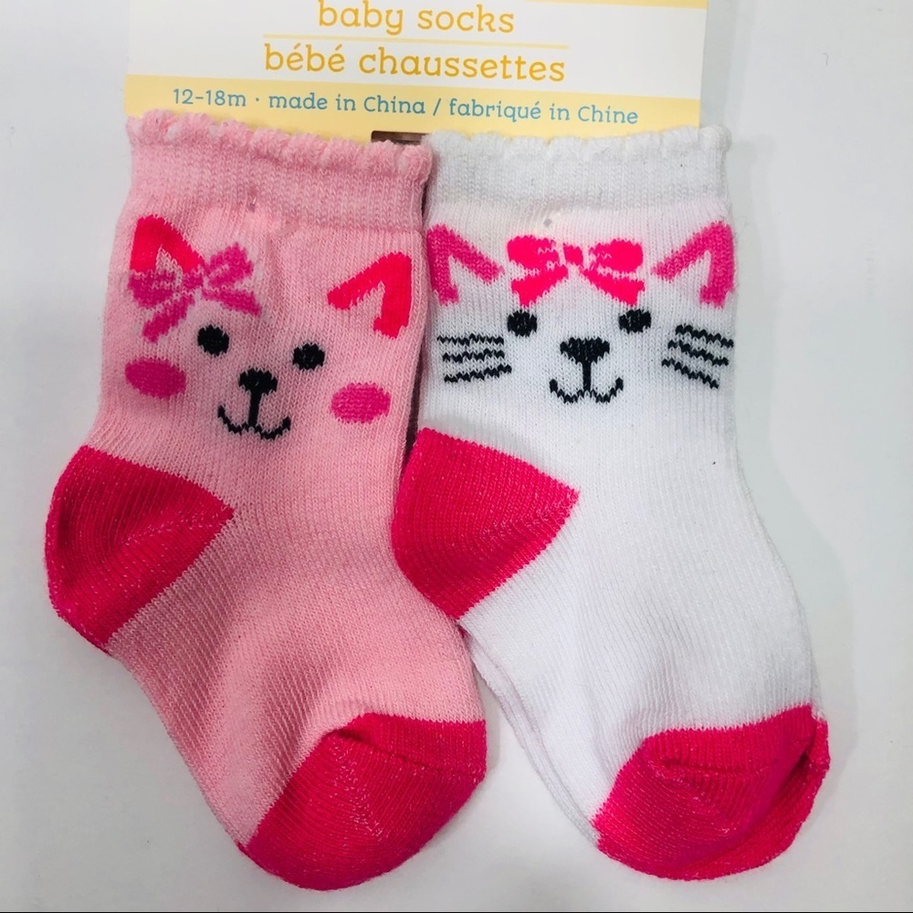 “Angel of Mine” Two Pair Baby Socks